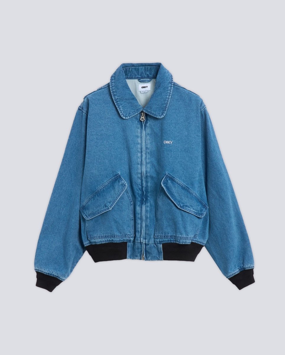 Chaqueta Vaquera Obey Denim Cwu Azul Hombre 121800587-LIN