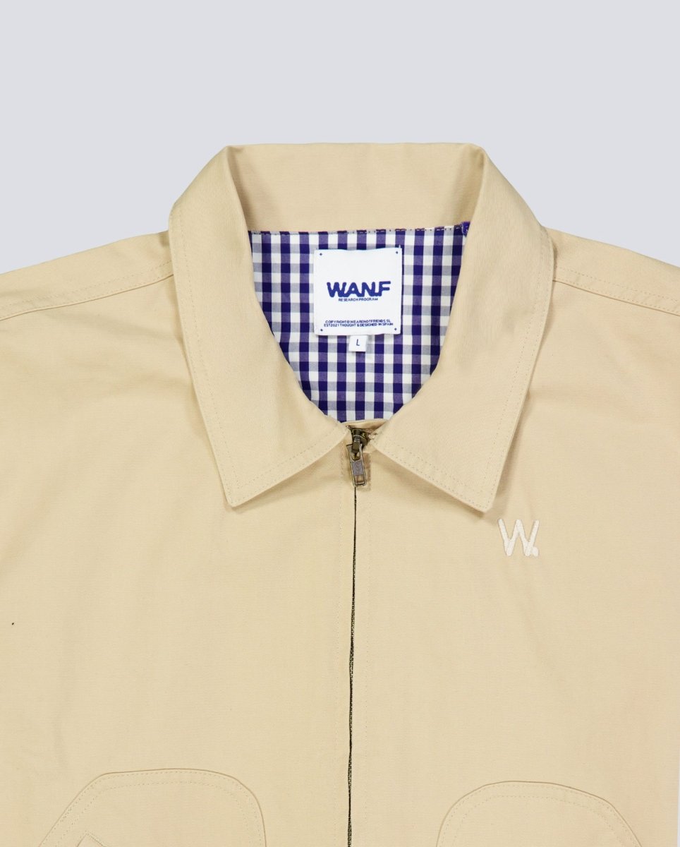 Chaqueta We Are Not Friends Club Jacket Beige Unisex WANFSS25-18
