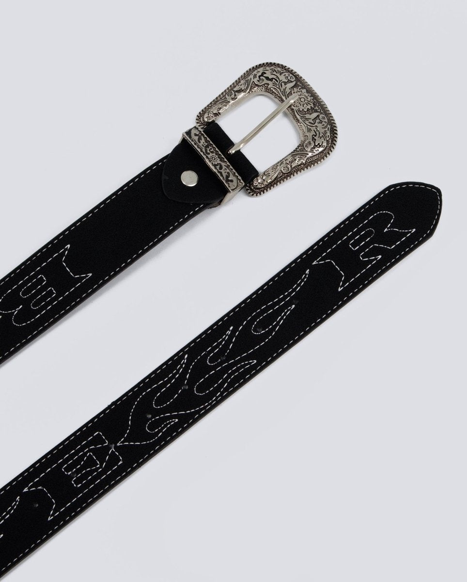 Cinturón Butter Goods Flame Stich Negro Unisex BGQ1261060