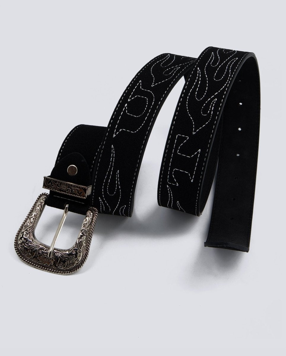 Cinturón Butter Goods Flame Stich Negro Unisex BGQ1261060