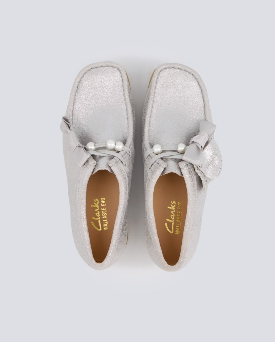 Clarks Wallabeeevosh Plateado Mujer 26184610 zapatos