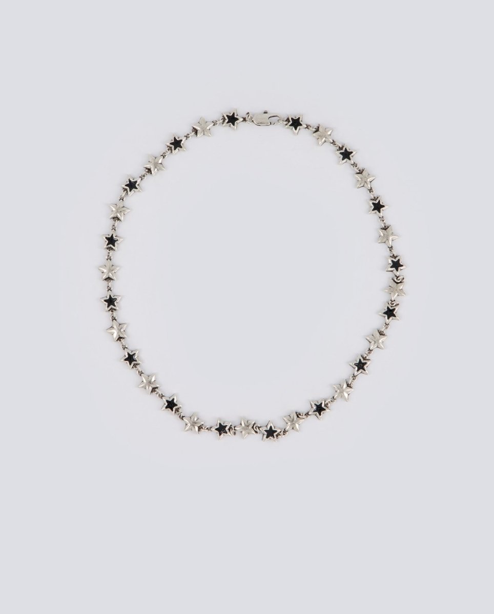 Collar Twojeys Black Enameled Stars Unisex 219601800 joyas