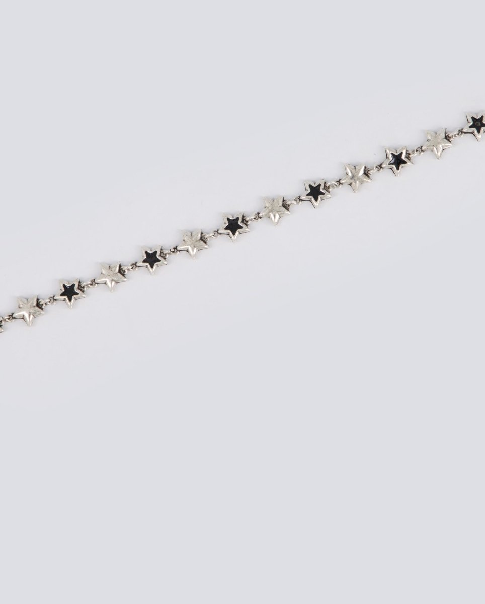 Collar Twojeys Black Enameled Stars Unisex 219601800 joyas