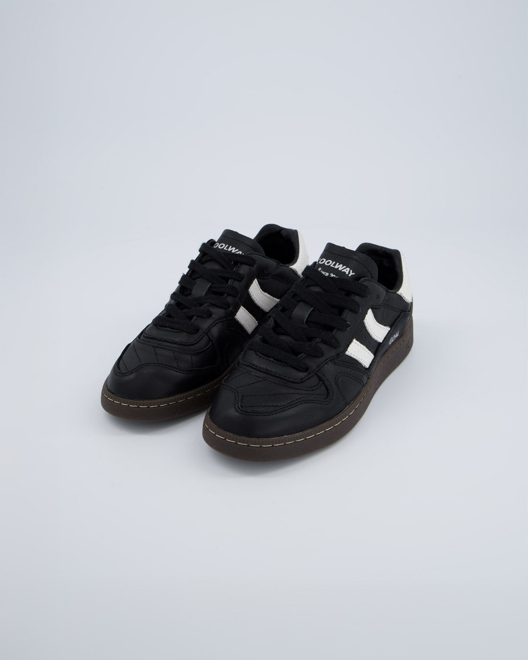 Coolway Goal Black Leather Hombre Zapatillas