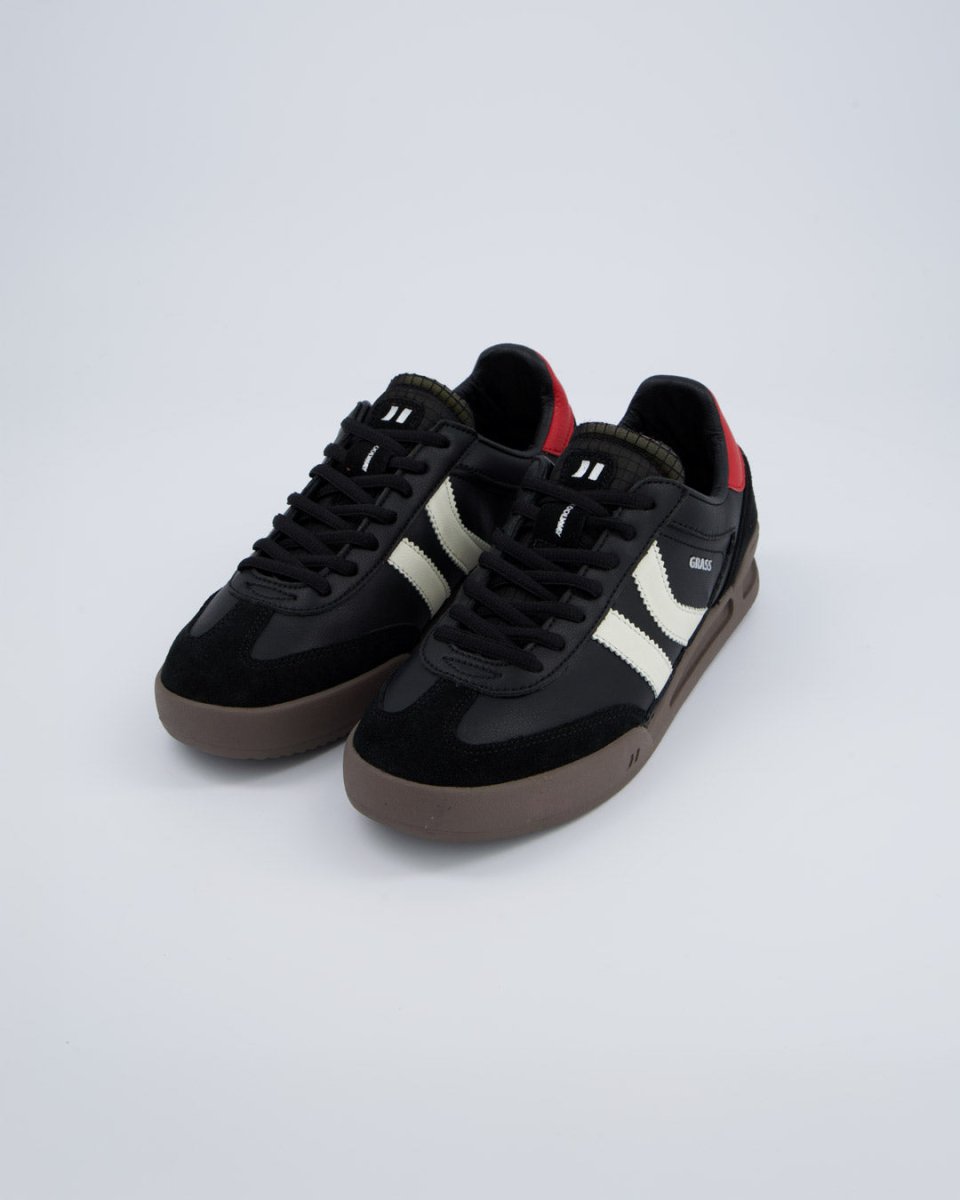 Coolway Grass Black Leather Mujer Zapatillas
