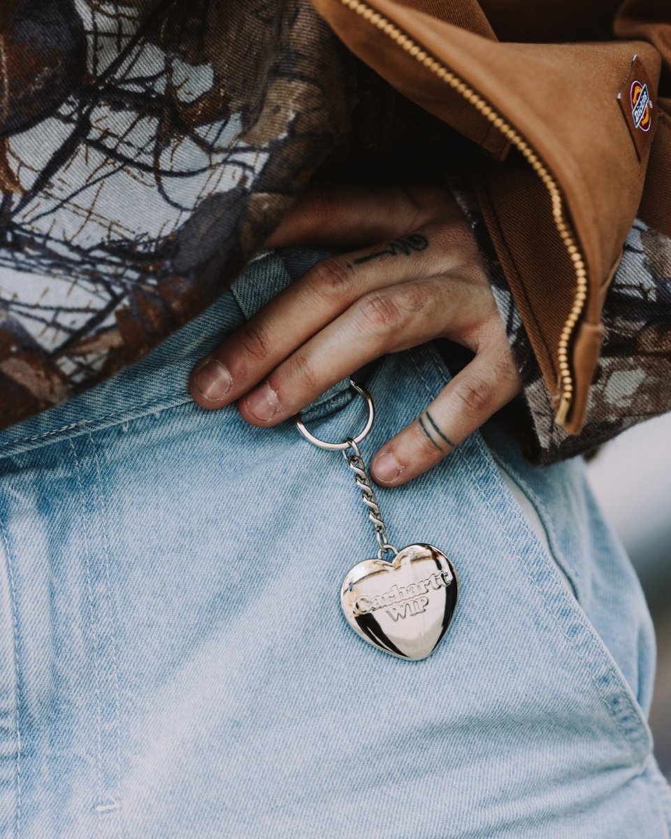 Llavero Carhartt WIP Heart Plateado Unisex