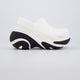 Crocs Bubble Crush Clog Blanco y Negro Mujer