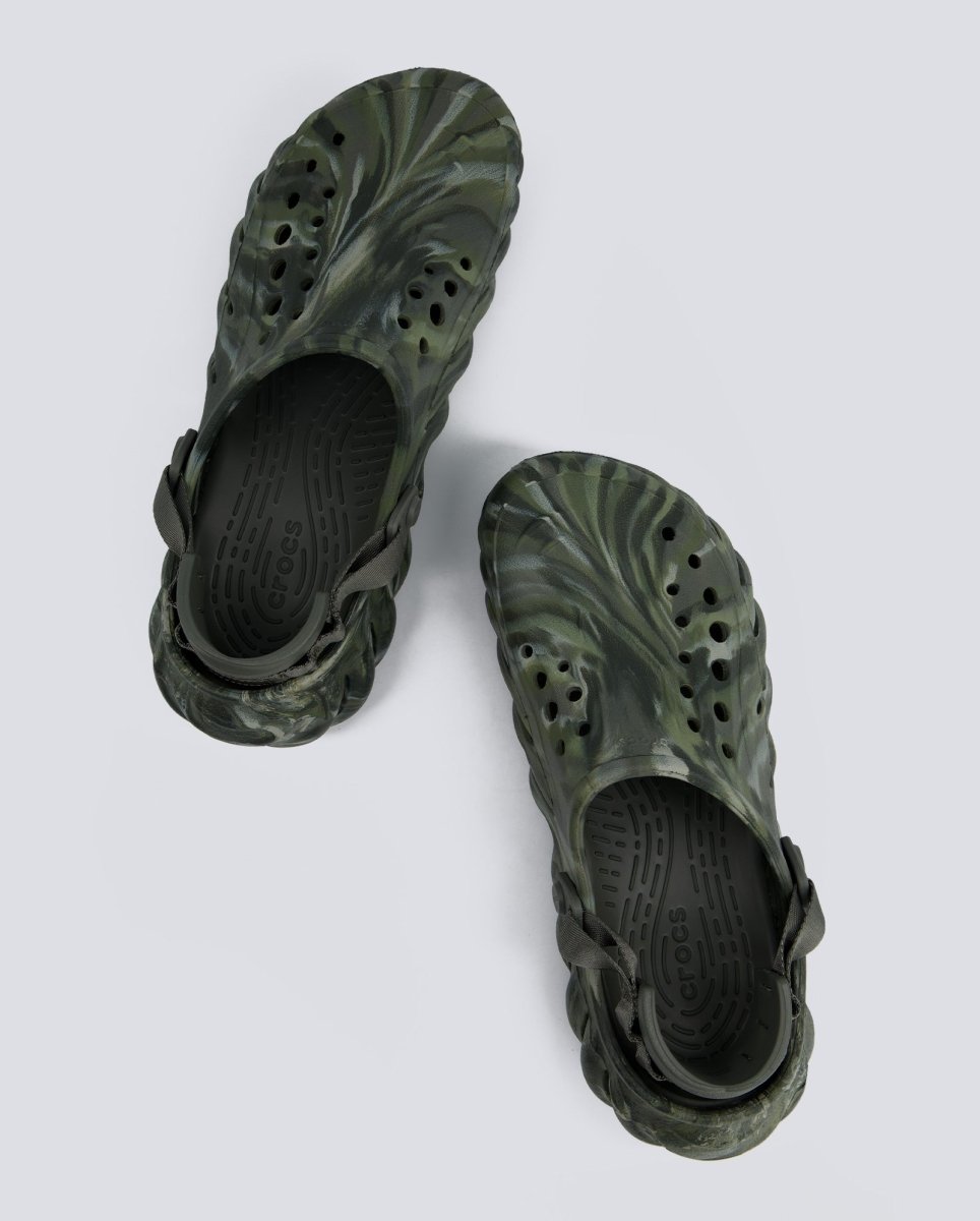Crocs Echo Clog Marbled Verdes Hombre 208454-3N4