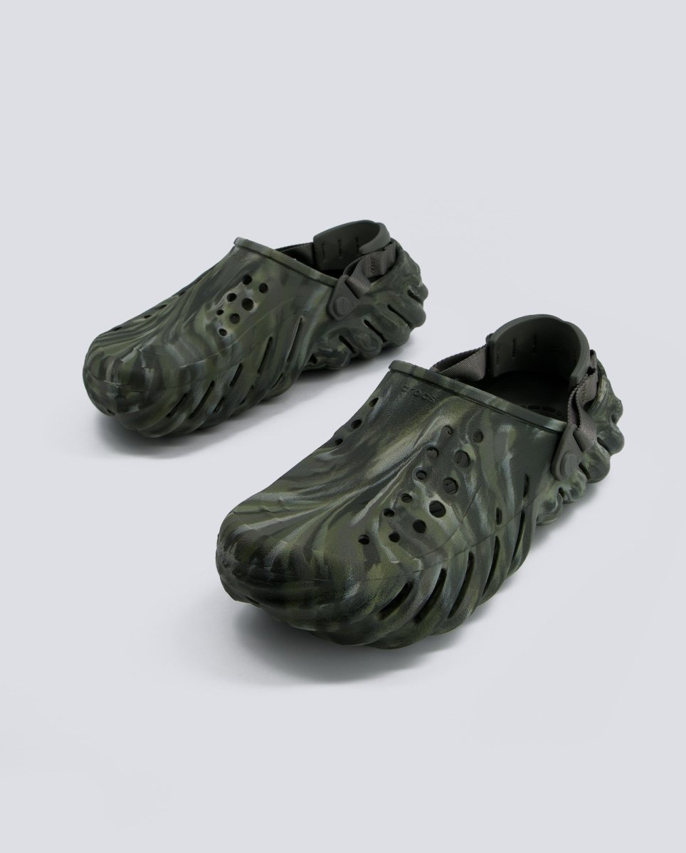 Crocs Echo Clog Marbled Verdes Hombre 208454-3N4