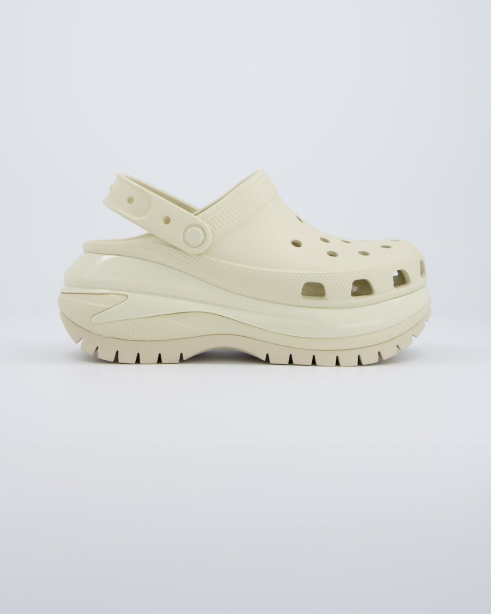 Crocs Mega Crush Blanco Crudo Mujer 207988-2Y2 LEGIT ®