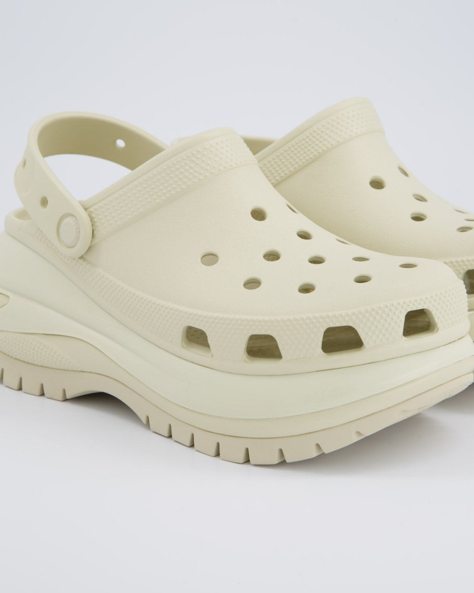 Crocs Mega Crush Blanco Crudo Mujer 207988-2Y2 zuecos