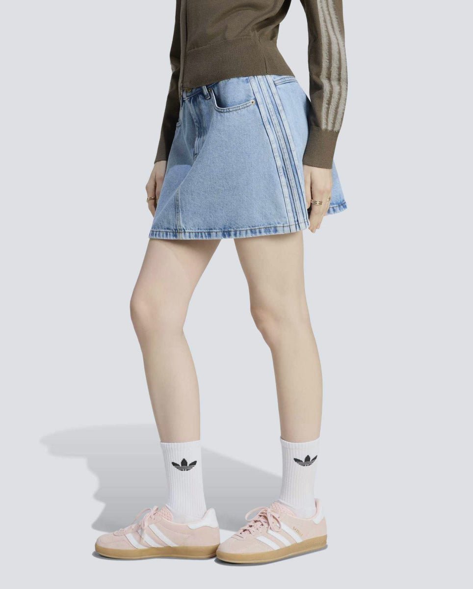 Falda Adidas Mid Rise Denim Azul Mujer KQ6487