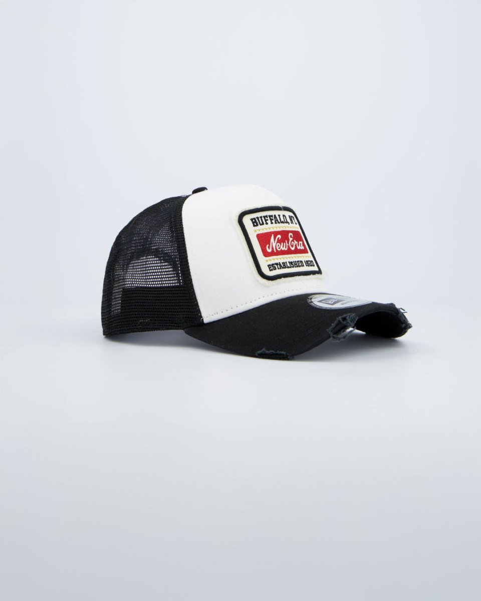 Gorra New Era Patch Distressed Negro Y Blanco Unisex