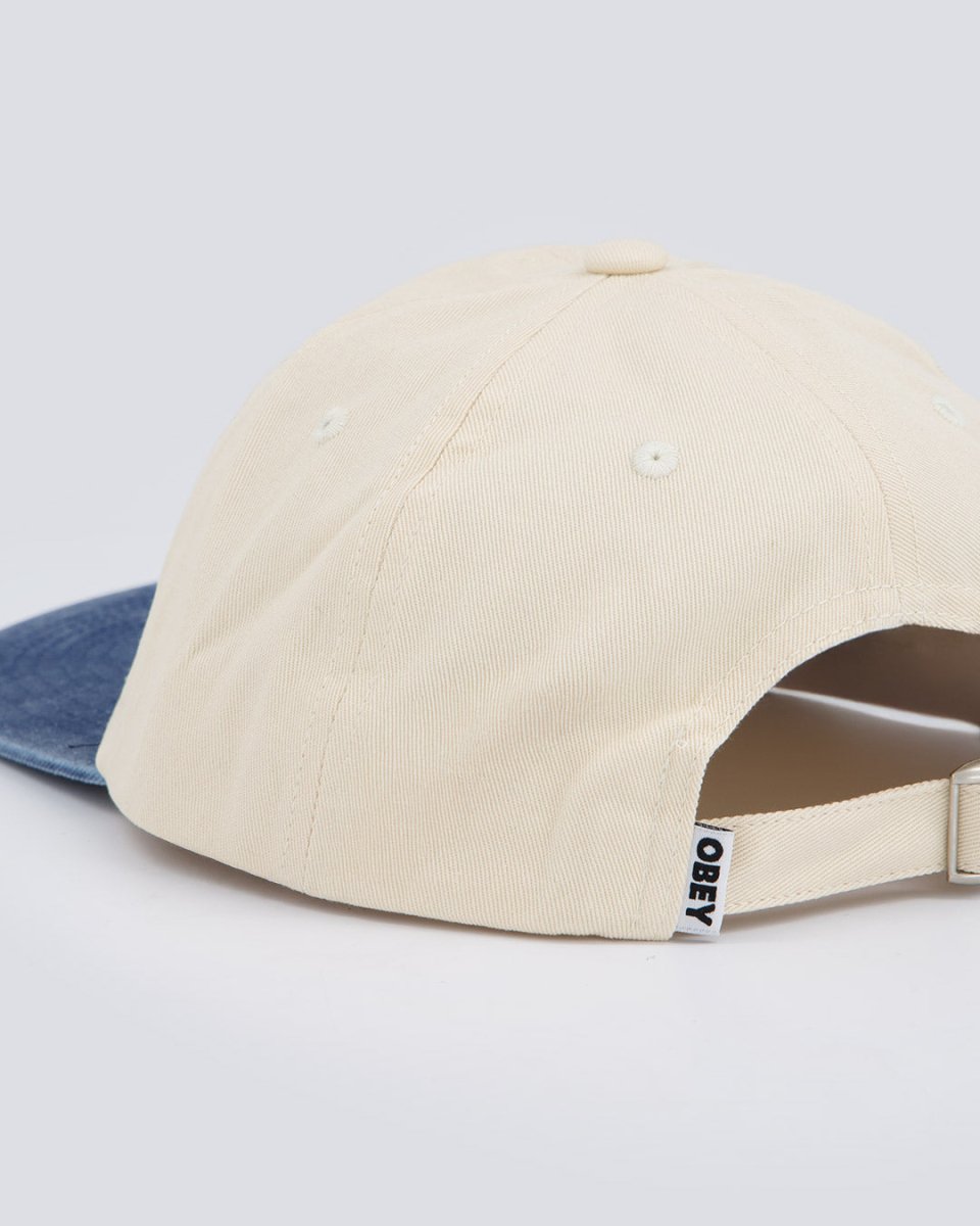 Gorra Obey Bicolor Bold 6 Panel strapback Beige Y Azul Unisex 100580411-UBL