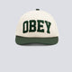 Gorra Obey Collegiate 6 Pnl Strapback Verde Y Beige Unisex