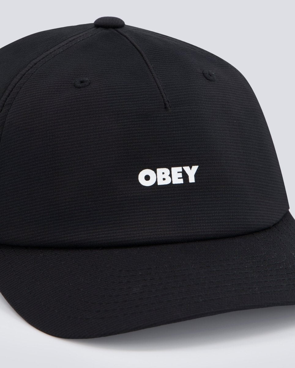 Gorra Obey Miles 5 Panel Strapback Negro Unisex 100490142-BLK