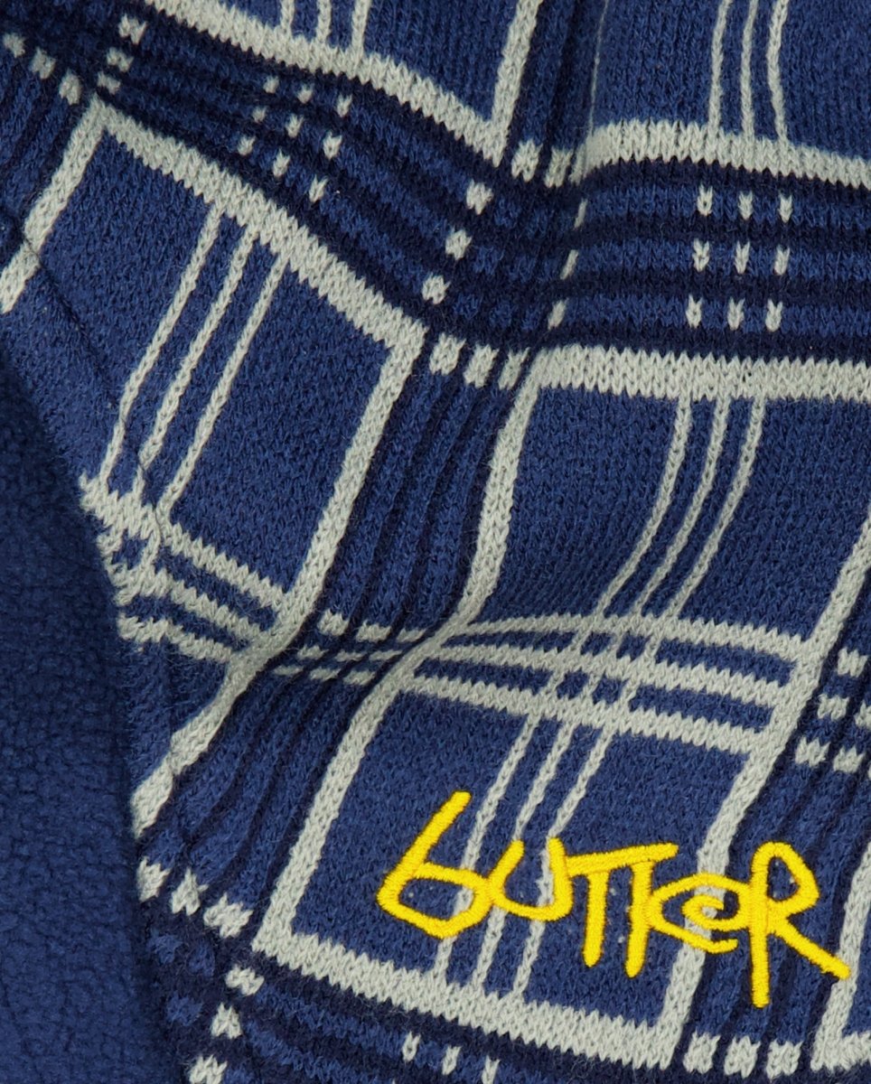 Gorro Butter Goods Earflap Beanie Plaid Azul Unisex