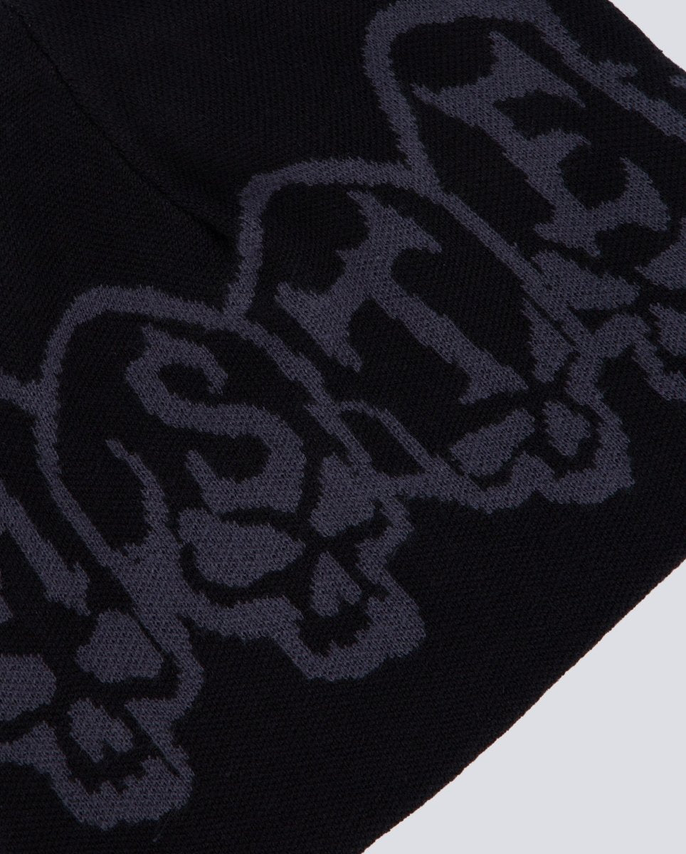 Gorro Wasted Paris Bury Reversible Brow Beanie Negro Unisex WSTDFW25-35