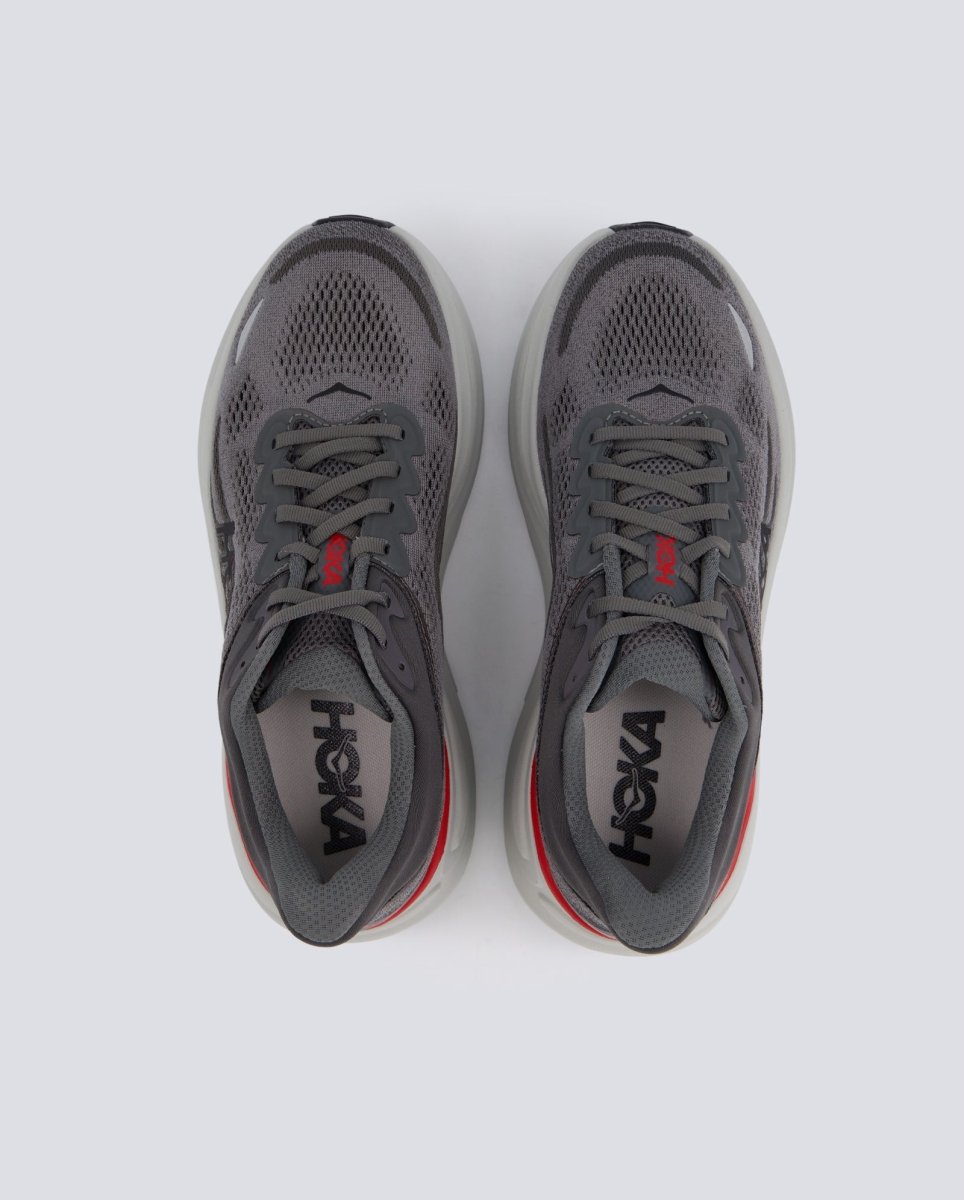Hoka Bondi 9 Gris Y Rojo Hombre 1162011-SRY zapatillas