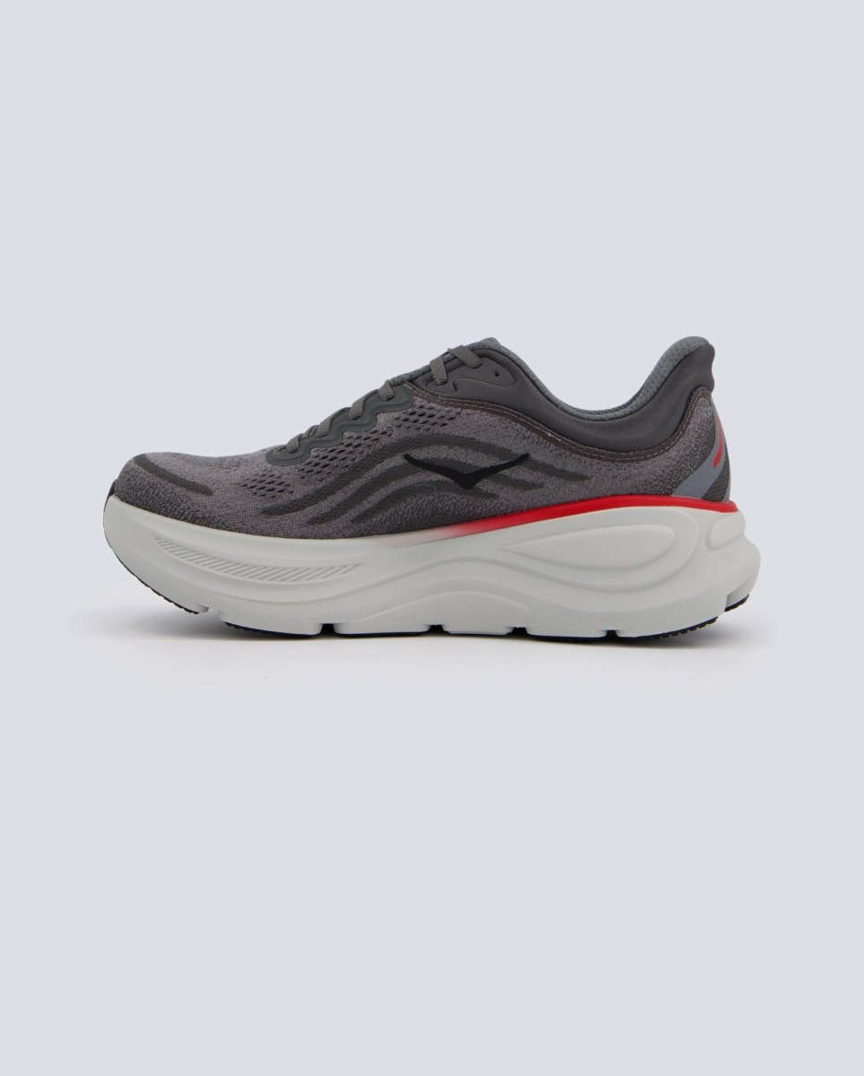 Hoka Bondi 9 Gris Y Rojo Hombre 1162011-SRY zapatillas