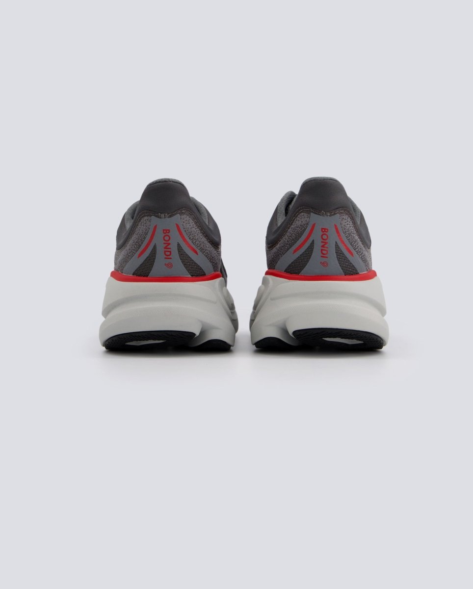 Hoka Bondi 9 Gris Y Rojo Hombre 1162011-SRY zapatillas