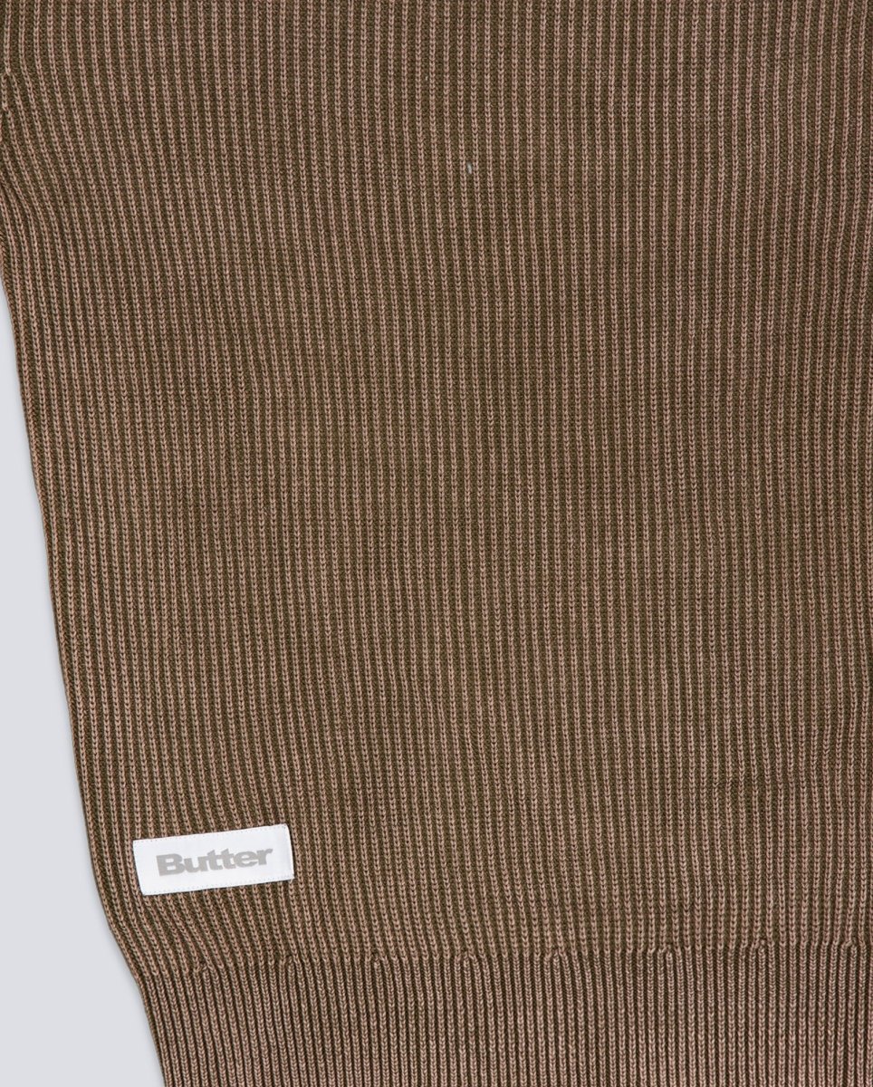 Jersey Butter Goods Bleach Knit Sweater Marrón Hombre BGQ3253101