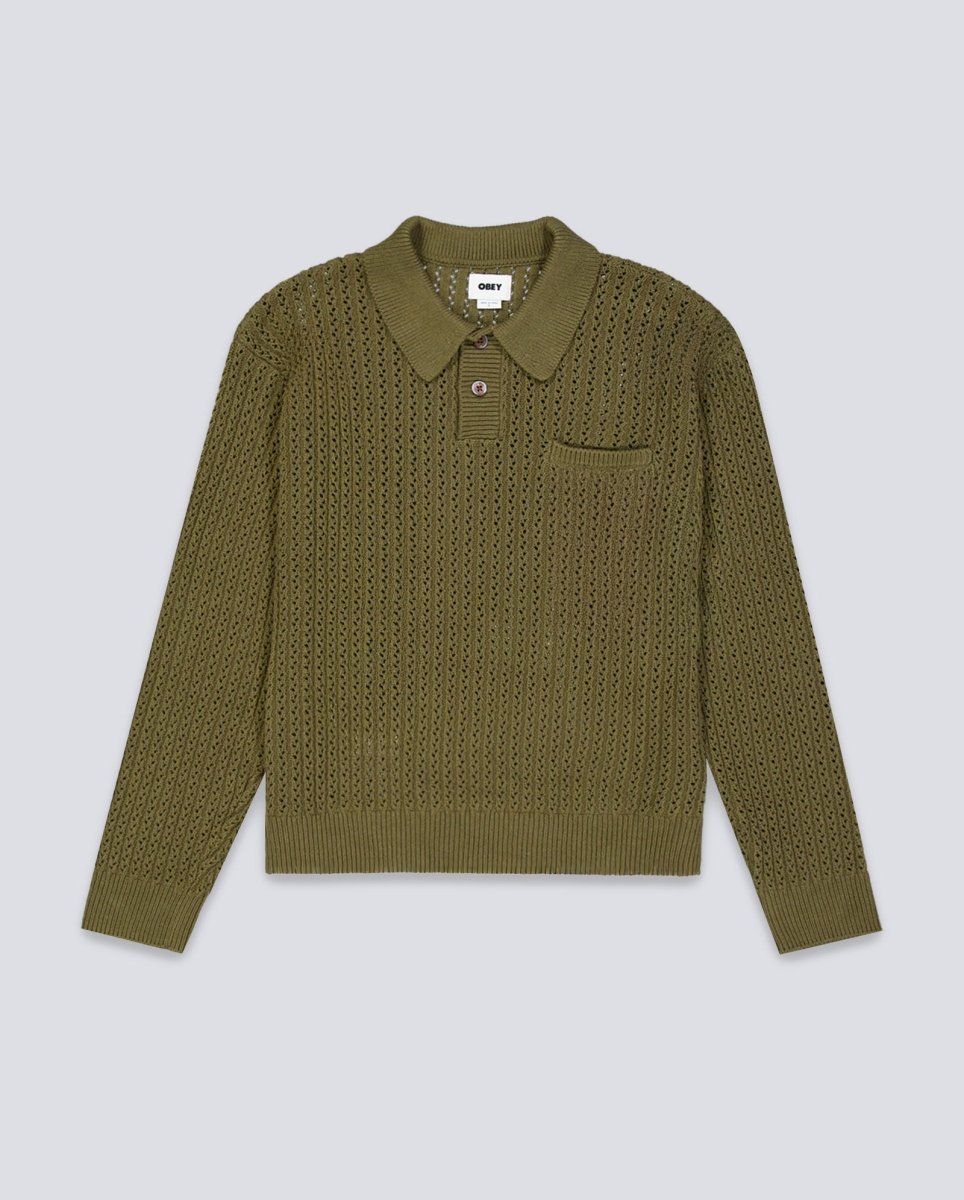 Jersey Polo Obey Duane Verde Hombre 151000112-TLF
