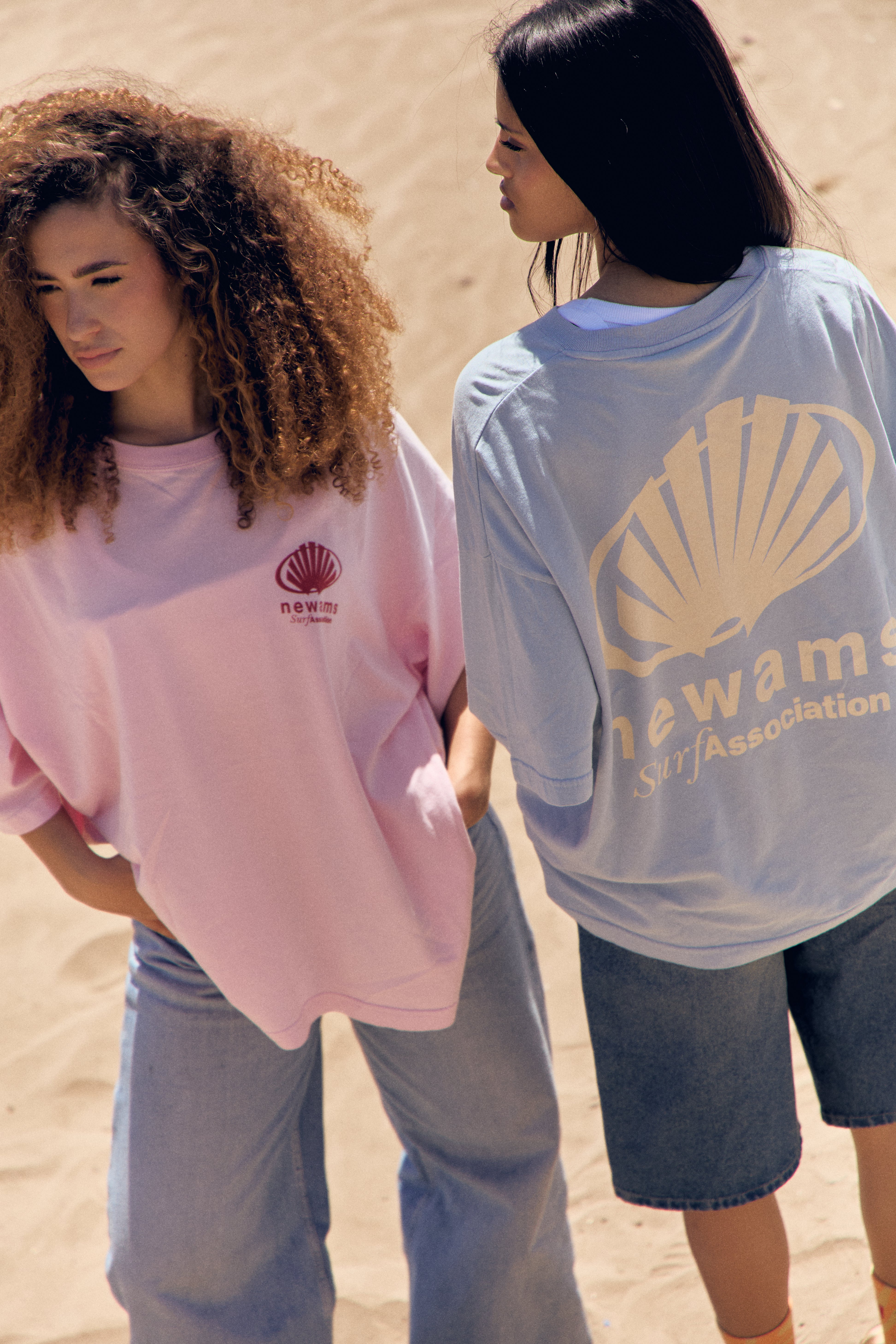 Camiseta New Amsterdam Surf Association Corporate Logo Rosa Unisex