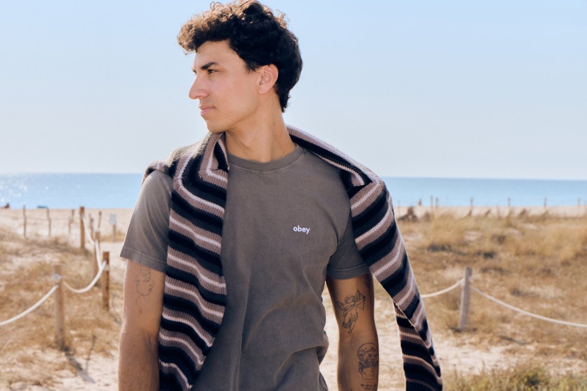Jersey Butter Goods Ombre Stripe Knit Gris Unisex