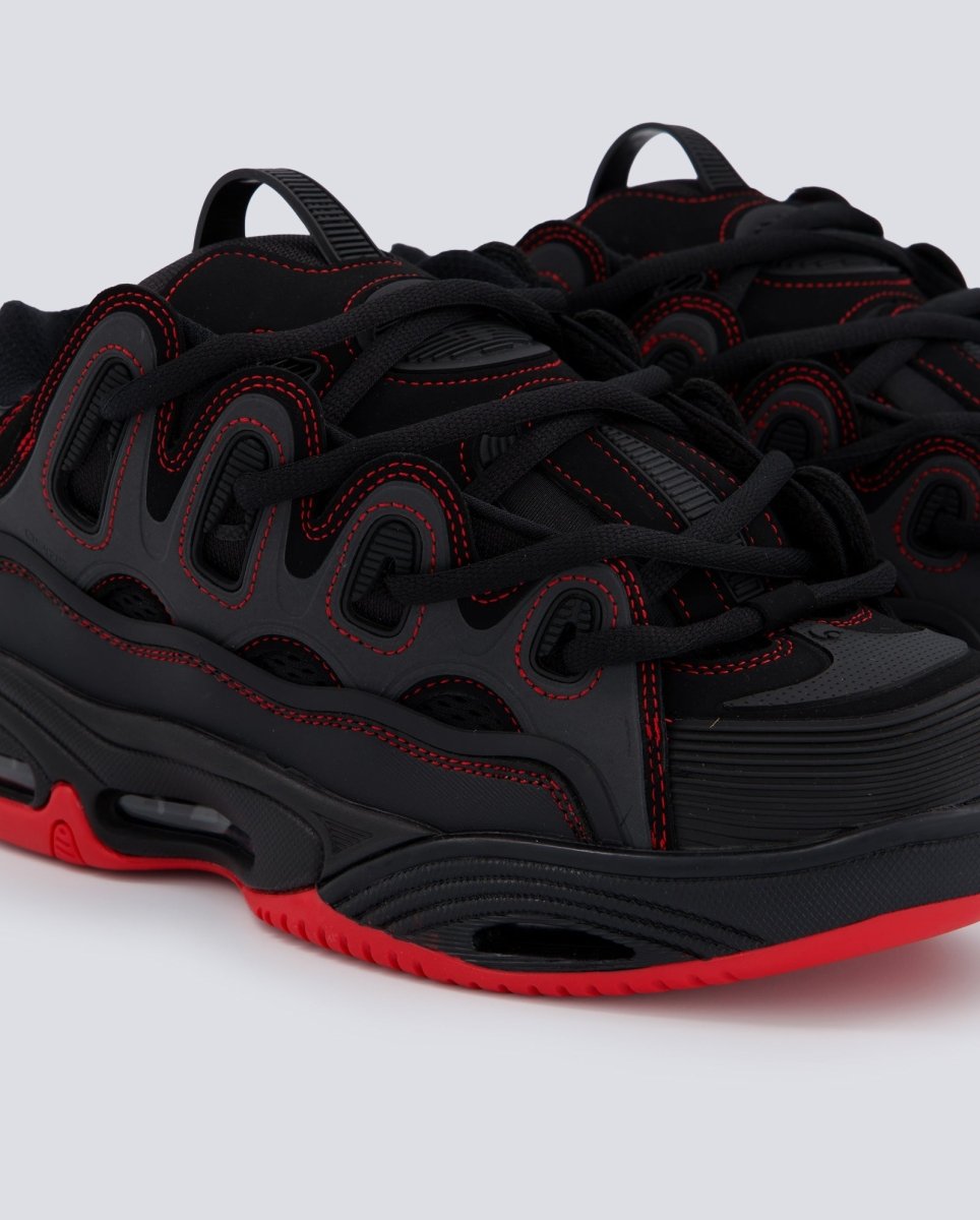 Osiris D3 2001 Negro Y Rojo Hombre 1141-2414 zapatillas