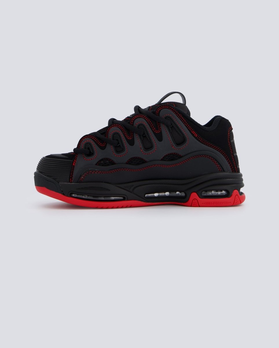 Osiris D3 2001 Negro Y Rojo Hombre 1141-2414 zapatillas