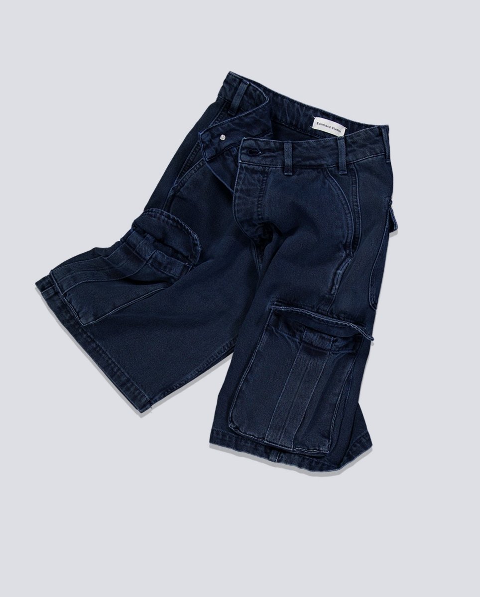Pantalón Corto Edmmond Studios Cargo Short Azul Hombre