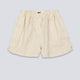 Pantalón Corto Lacoste Beige Blanco Mujer