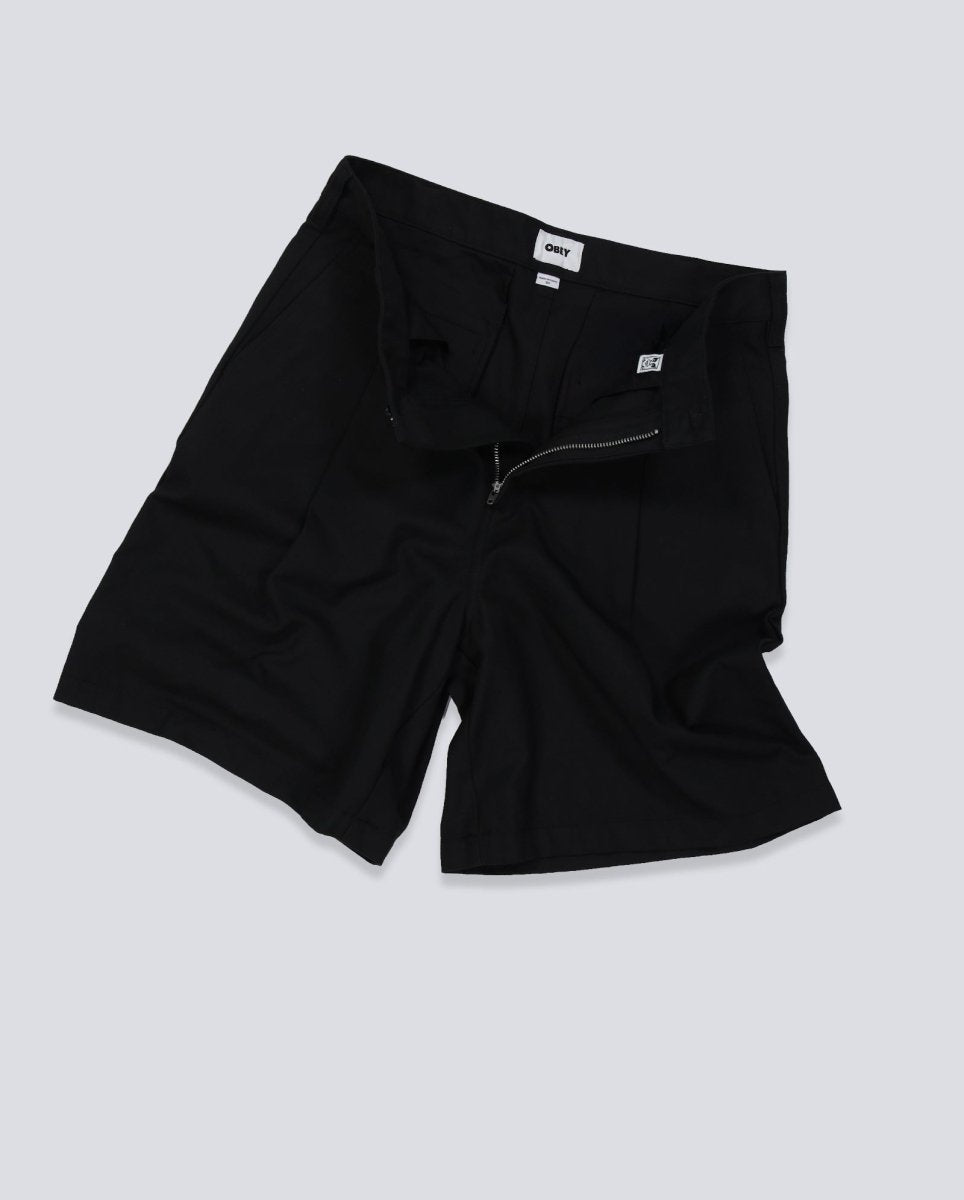 Pantalón Corto Obey Dean Pleated Negro Hombre 172100101-BLK