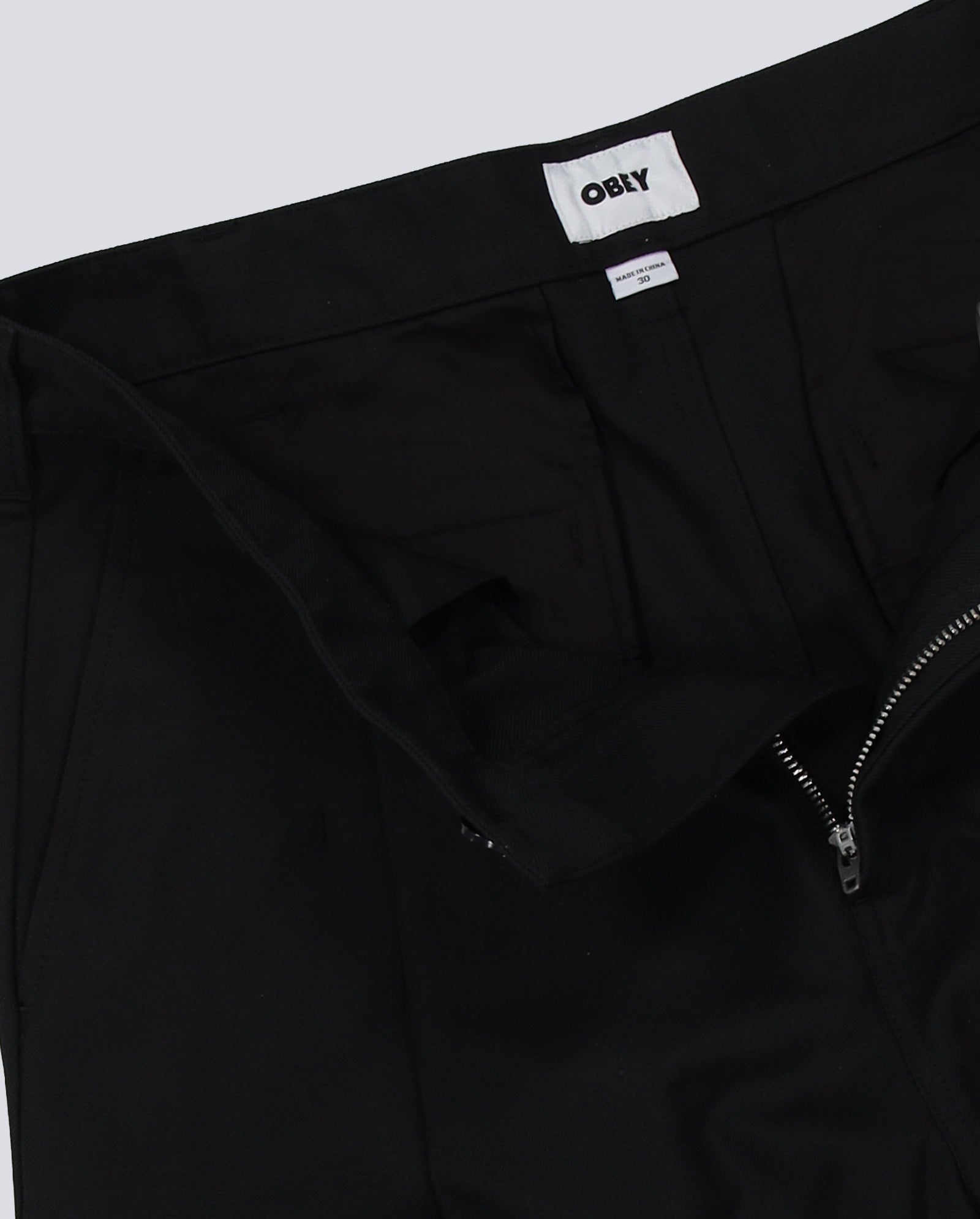 Pantalón Corto Obey Dean Pleated Negro Hombre 172100101-BLK