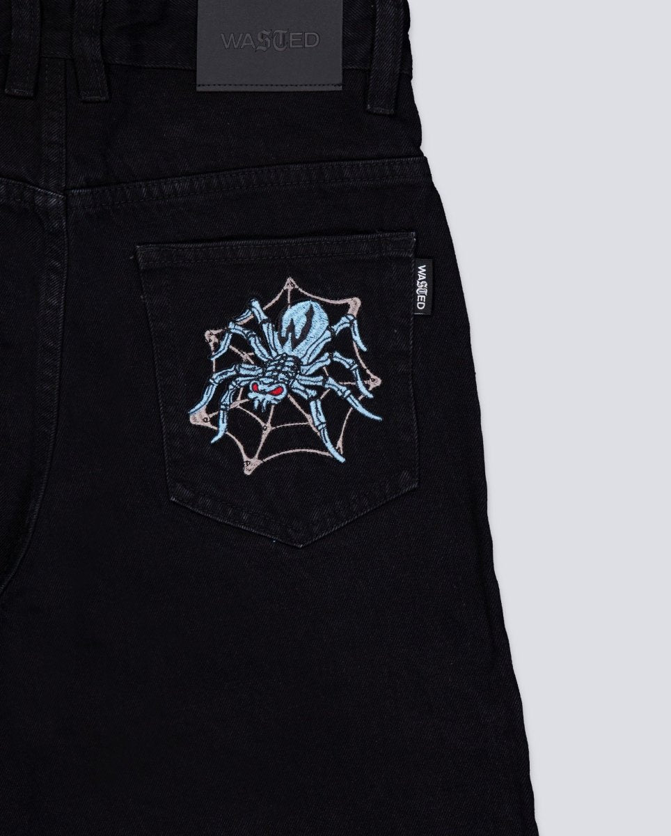 Pantalón Corto Wasted Paris Prey Casper Negro Unisex WSTDSS25-25-WSH