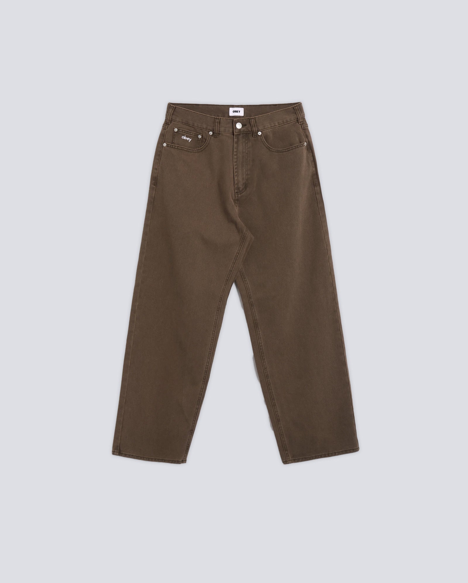 Pantalón Vaquero Obey Bigwig Baggy Marrón Hombre 142010087-WRN