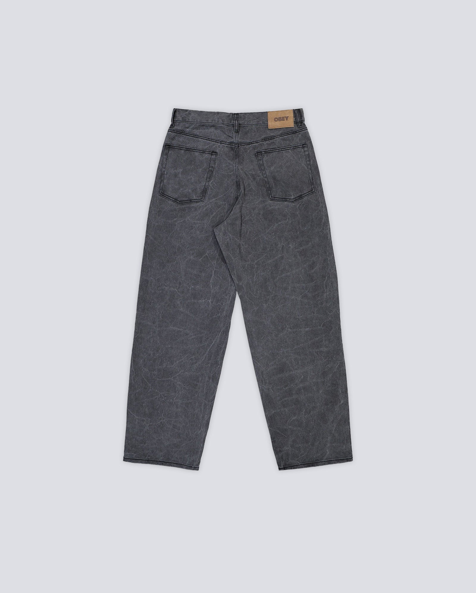 Pantalón Vaquero Obey Classic Winkle Baggy Gris Hombre 142010111-BWA