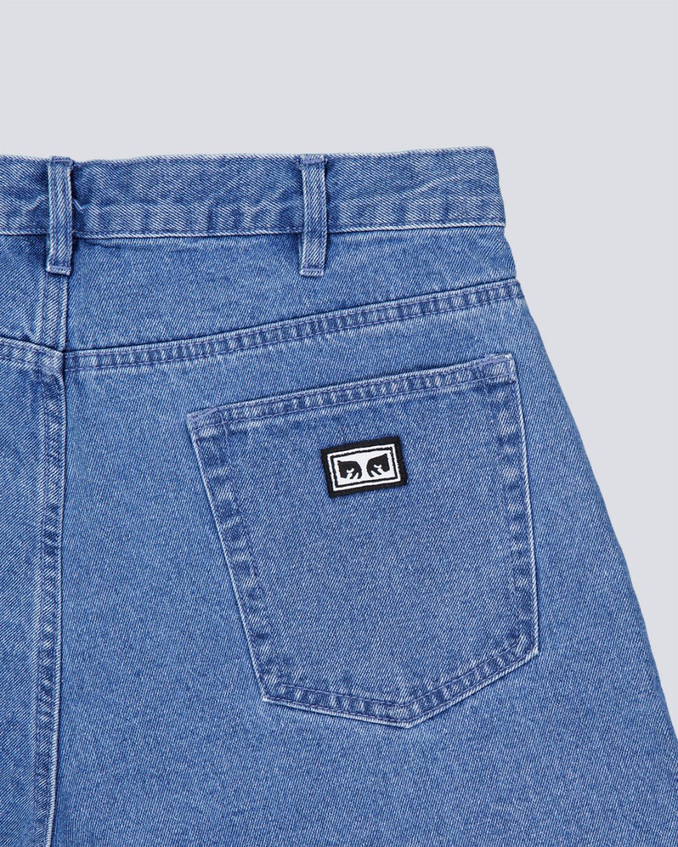 Pantalón Vaquero corto Obey Bigwig baggy Azul Claro Hombre 172100090-LIN