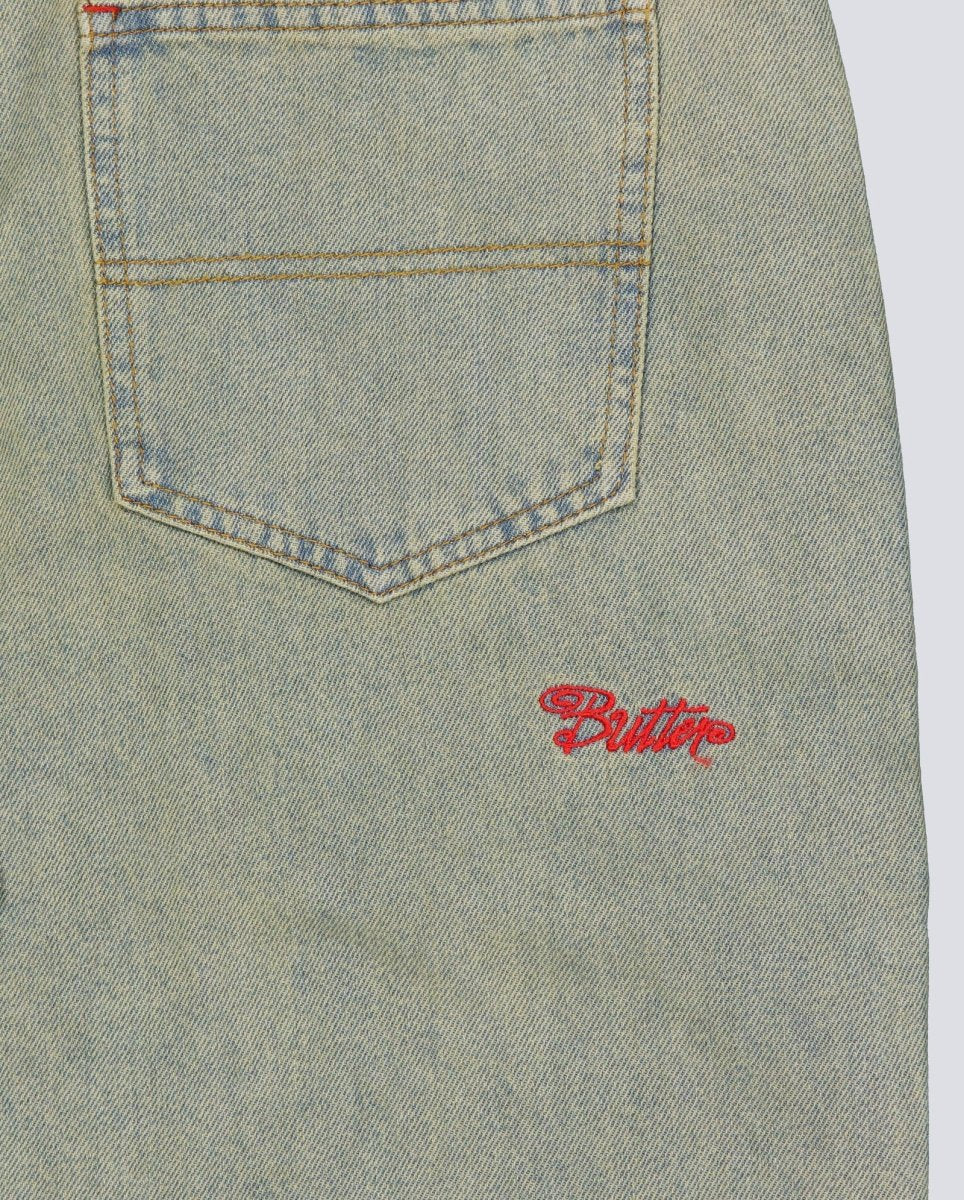 Pantalones Cortos Butter Goods Garage Denim Grises Unisex BGQ1265801