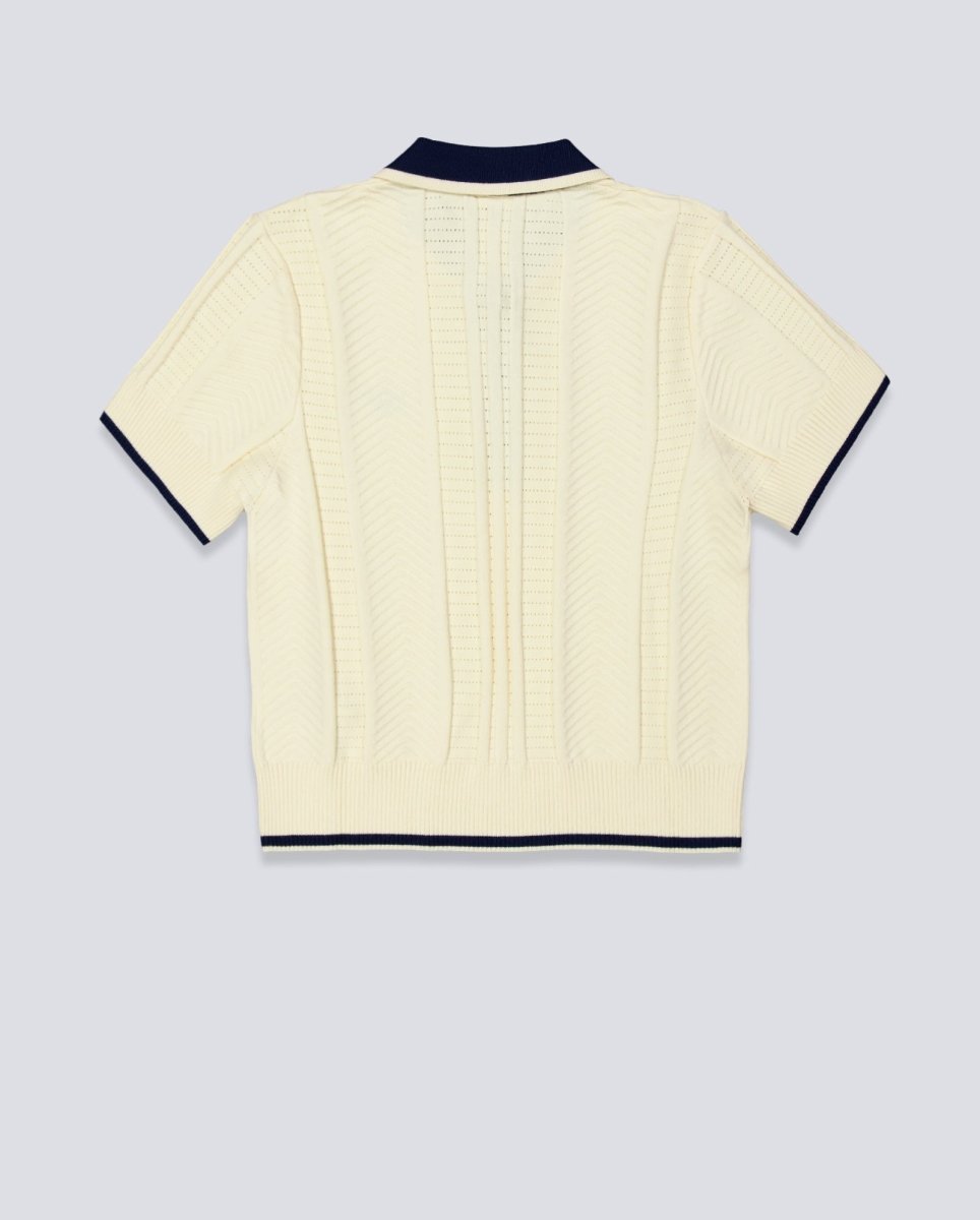 Polo Adidas Originals Cable Knit Beige Mujer KT1862