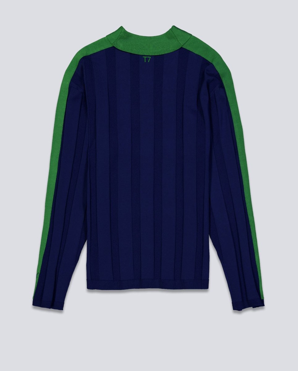 Polo T7 Longsleeve Azul Y Verde Unisex 635504-49