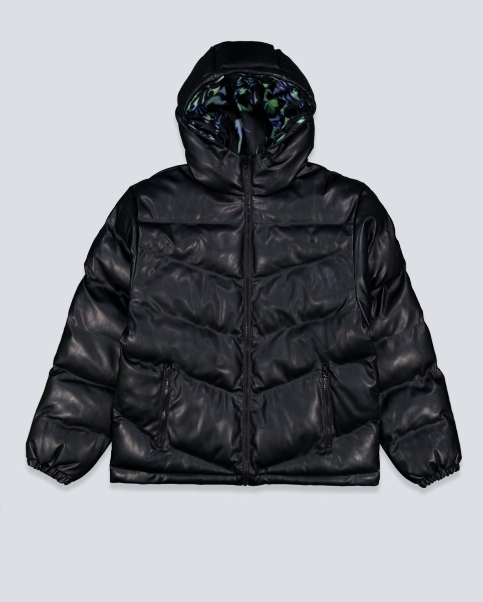 Puffer Wasted Paris Skull Negra Reversible Unisex WSTDFW25-27