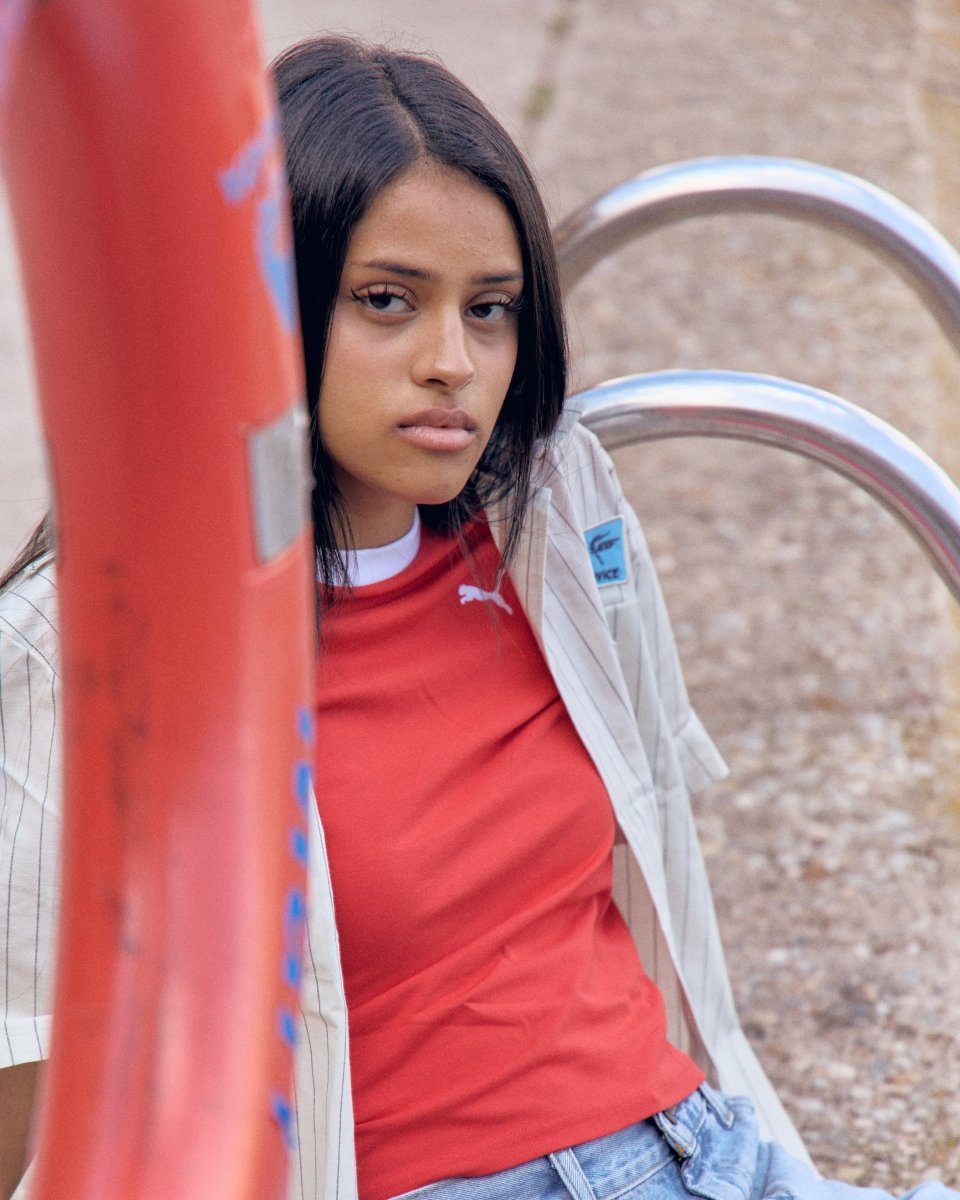 Camiseta Puma T7 Slim Rojo Mujer