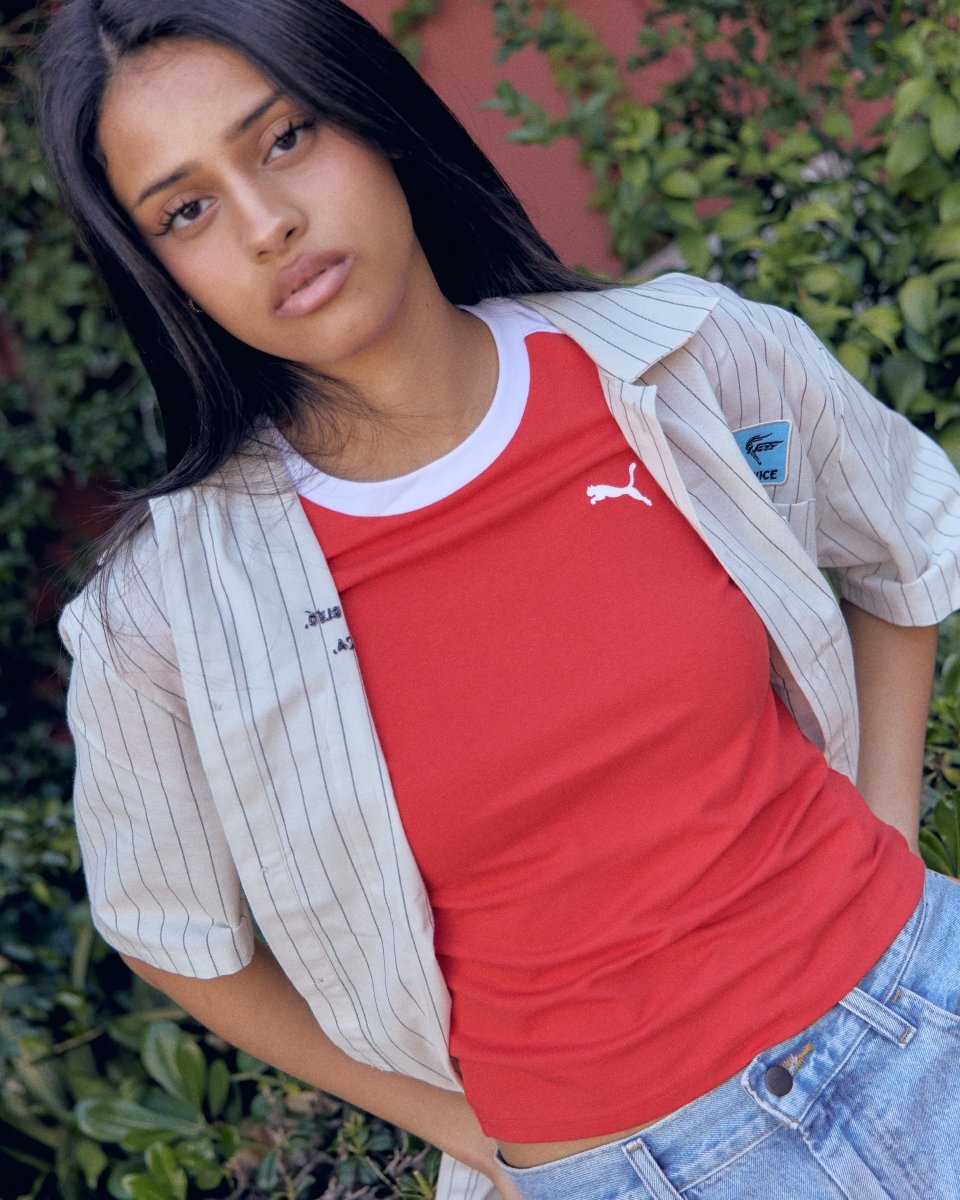 Camiseta Puma T7 Slim Rojo Mujer