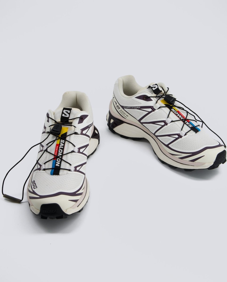 Salomon XT-6 Blanco Crema Morado Unisex L47864600