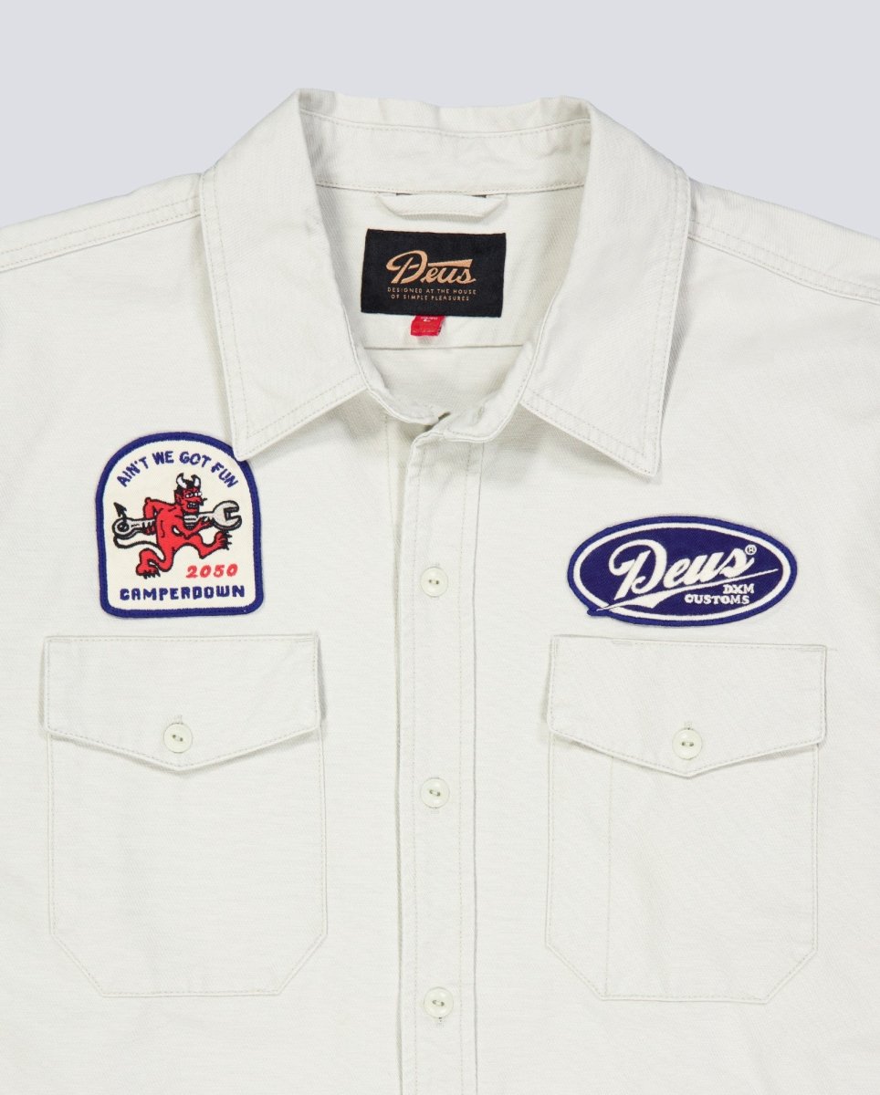 Sobre Camisa Deus Nomad Shirt Beige Unisex D261MSH315-Dirty White