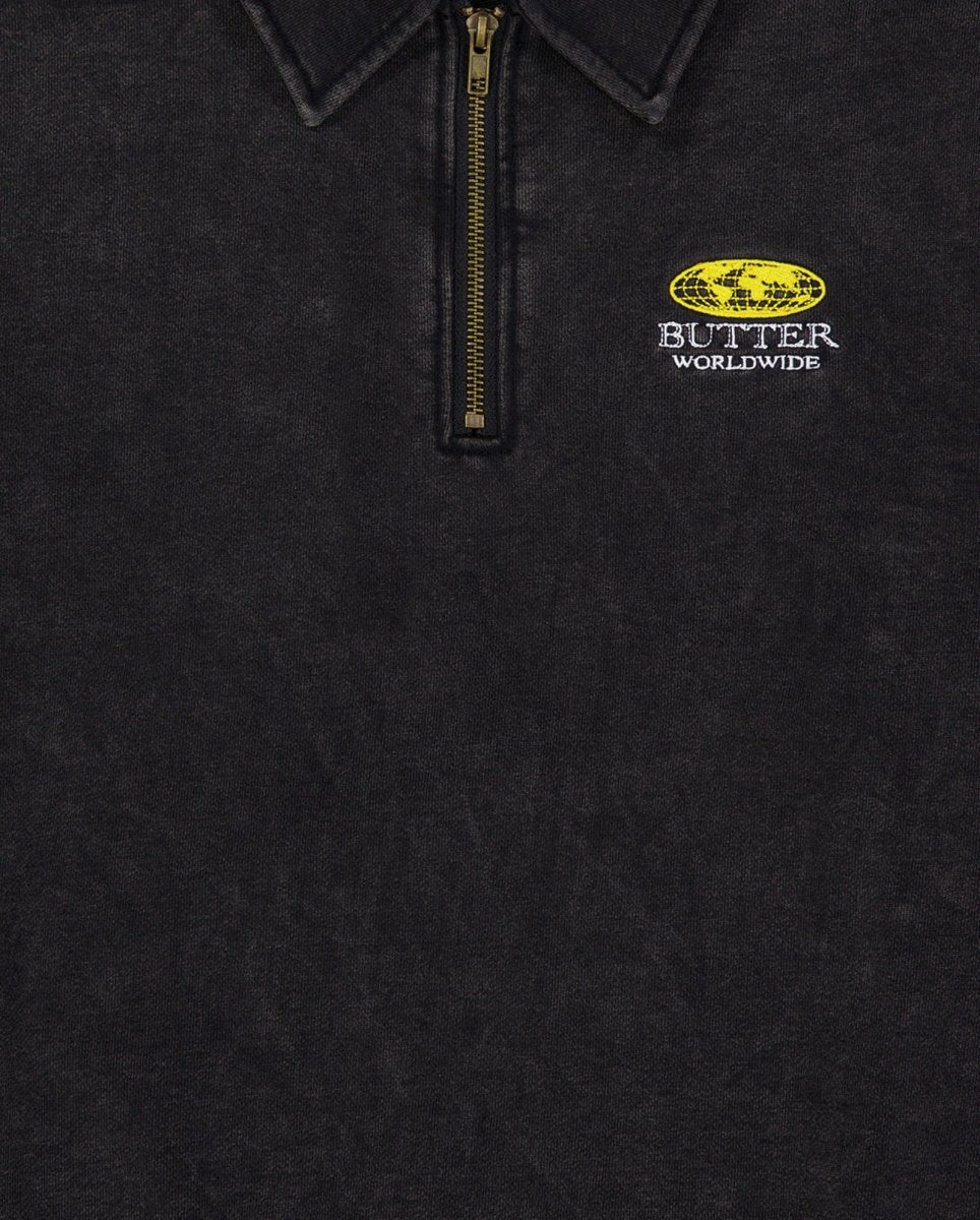 Sudadera Butter Goods 1-4 Zip Corp Negro Hombre BGQ3252901