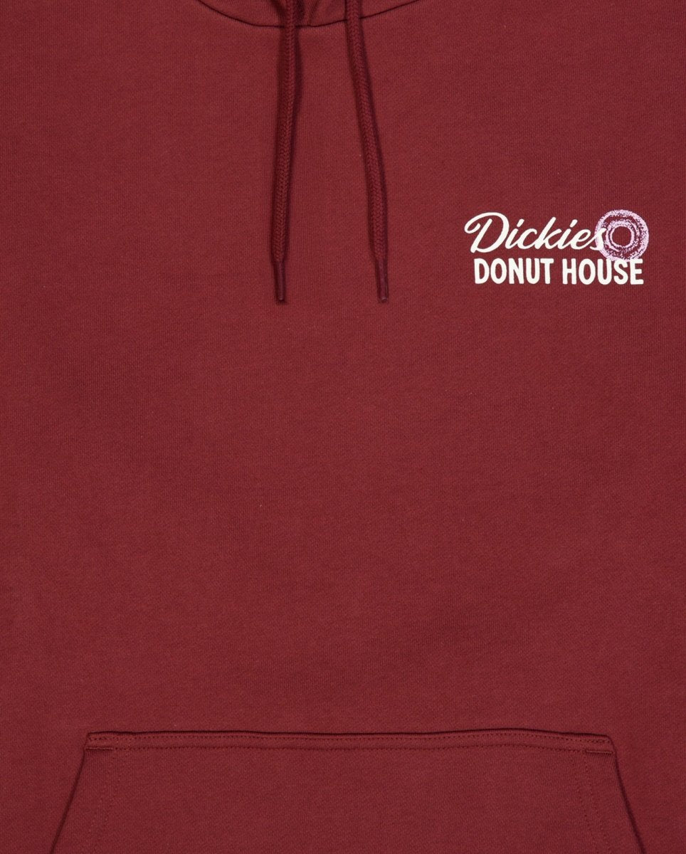 Sudadera Dickies Donut House Hoodie Andorra Granate Hombre DK0A88ATL161