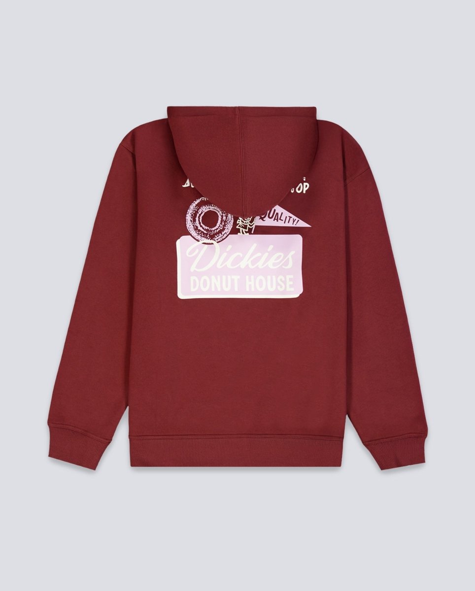 Sudadera Dickies Donut House Hoodie Andorra Granate Hombre DK0A88ATL161